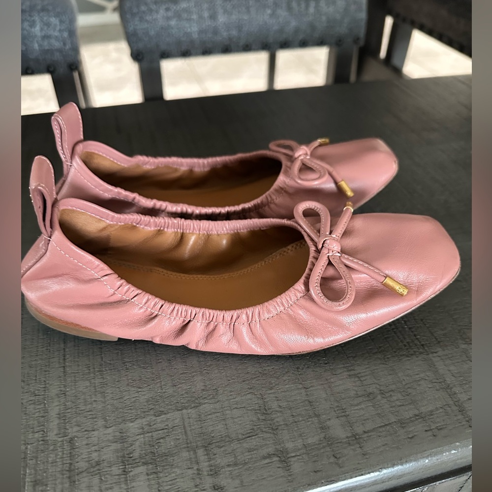 Tory Burch Pink Size 5 Ballet Flat Square Toe
